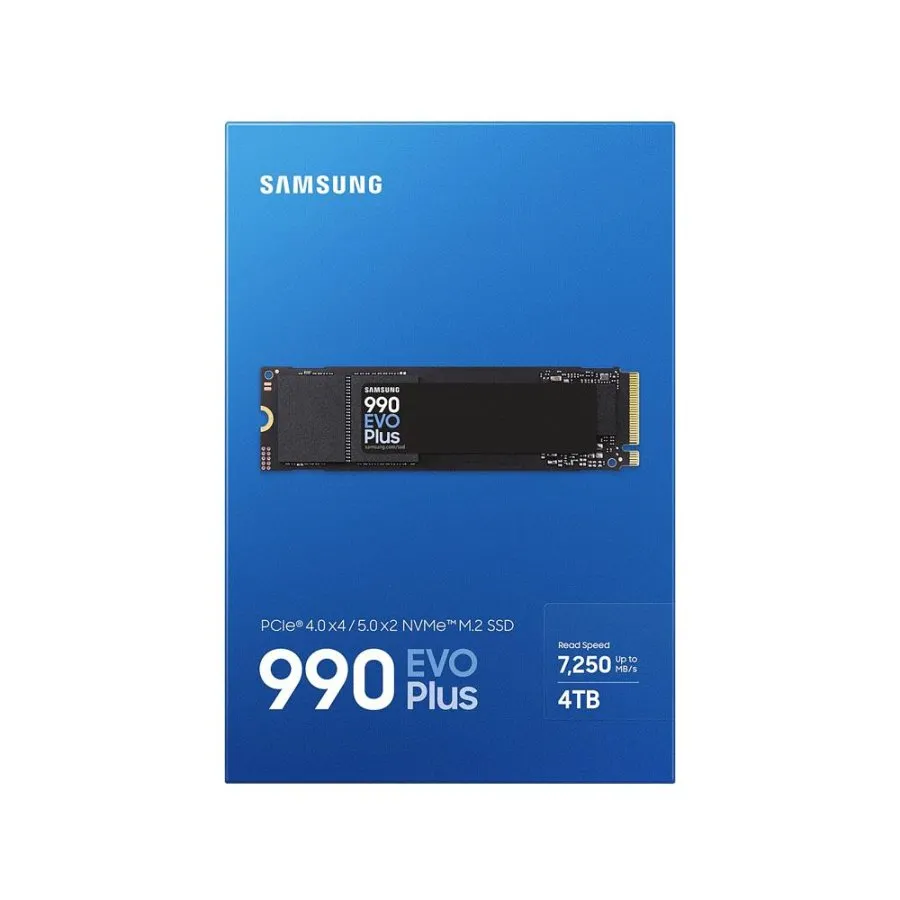 Samsung 4TB 990 EVO PLUS NVMe M.2 SSD (Okuma Hızı 7250MB / Yazma Hızı 6300MB)