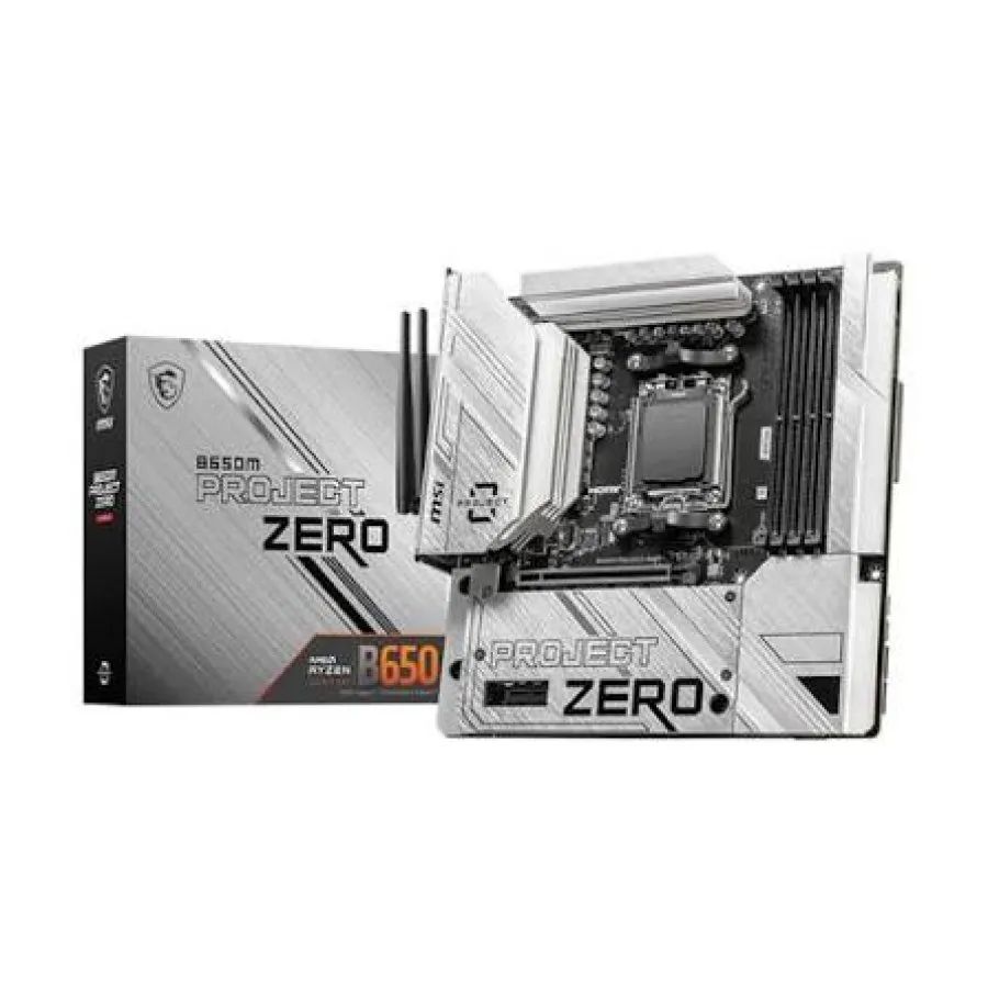 MSI B650M Project Zero AM5 Soket DDR5 7600(OC)MHz mATX Anakart